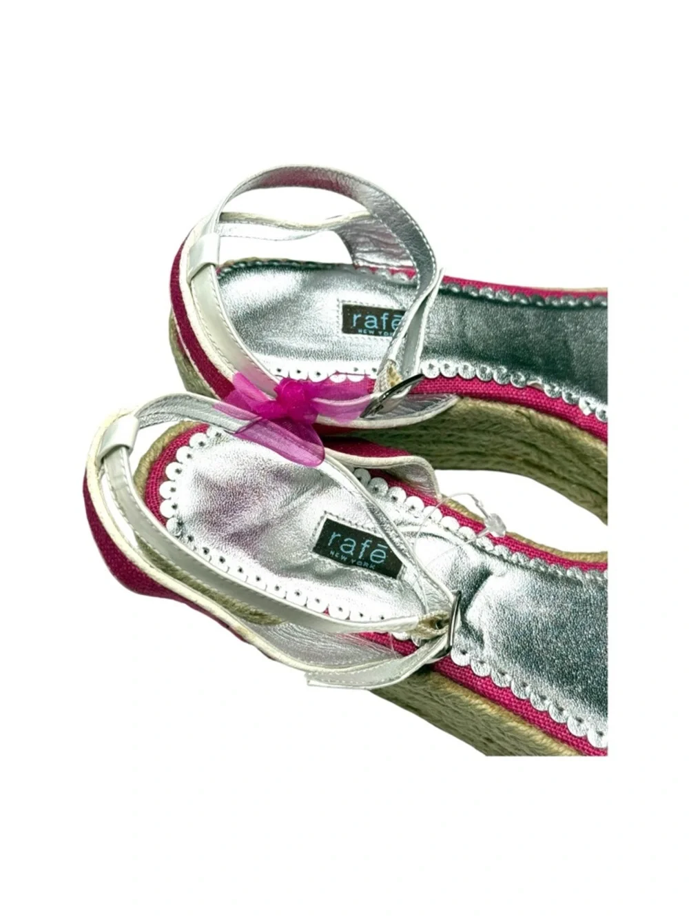 Vintage Y2K: Rafé NY ❤︎︎ Faceted Pearl Embellished Espadrille Sandal ❤︎︎ Pink 9M